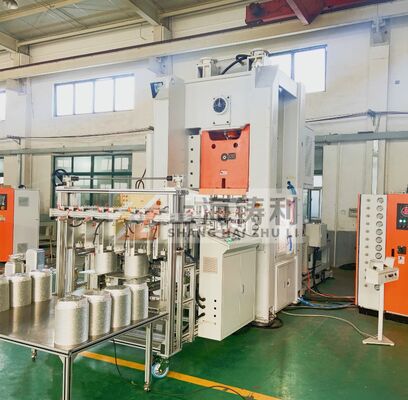 Mitsubishi PLC Aluminum Foil Container Making Machine 24kw 12000kg White Orange