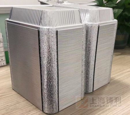 Automatic 24KW Silver Plate Aluminium Food Container Making Machine 3800MM