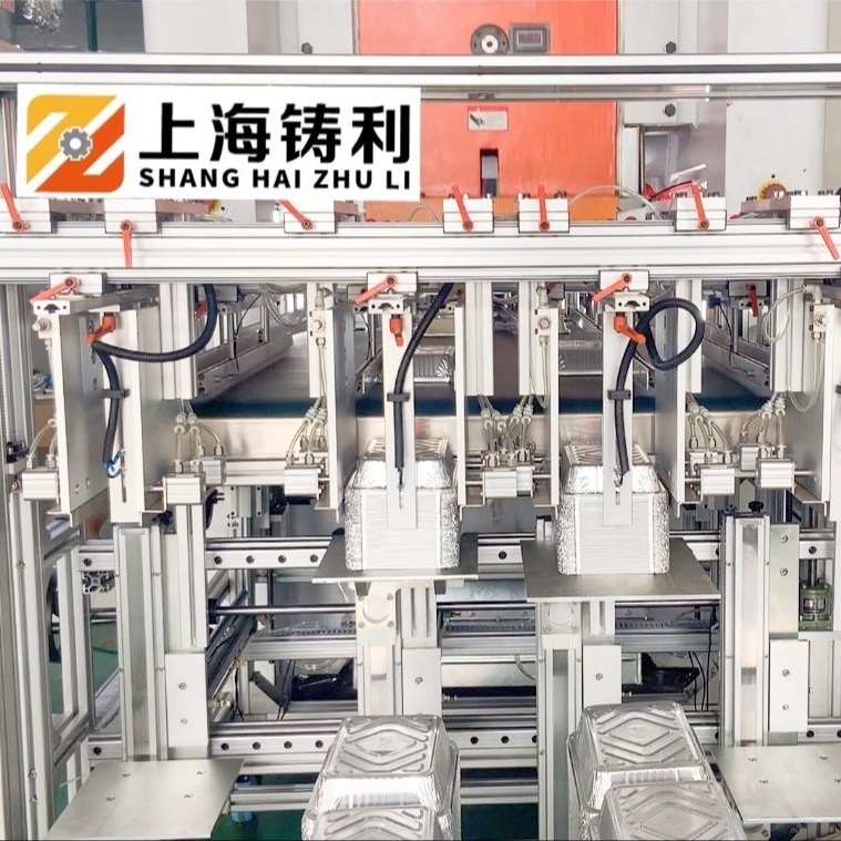 SMC VALVE Foil Container Production Line 16 Kw Aluminium Foil Container Machine